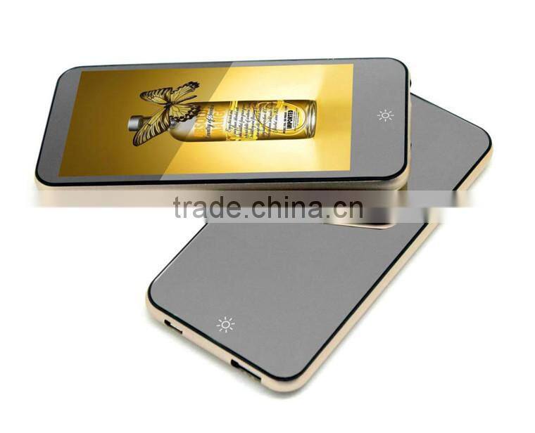 Latest ultra-thin external portable power bank metal shell li-polymer cell 6000mah costomized advertising mobile power bank