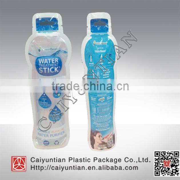 Printed brand water reclosable pleastic bag /12 oz liquid pouch