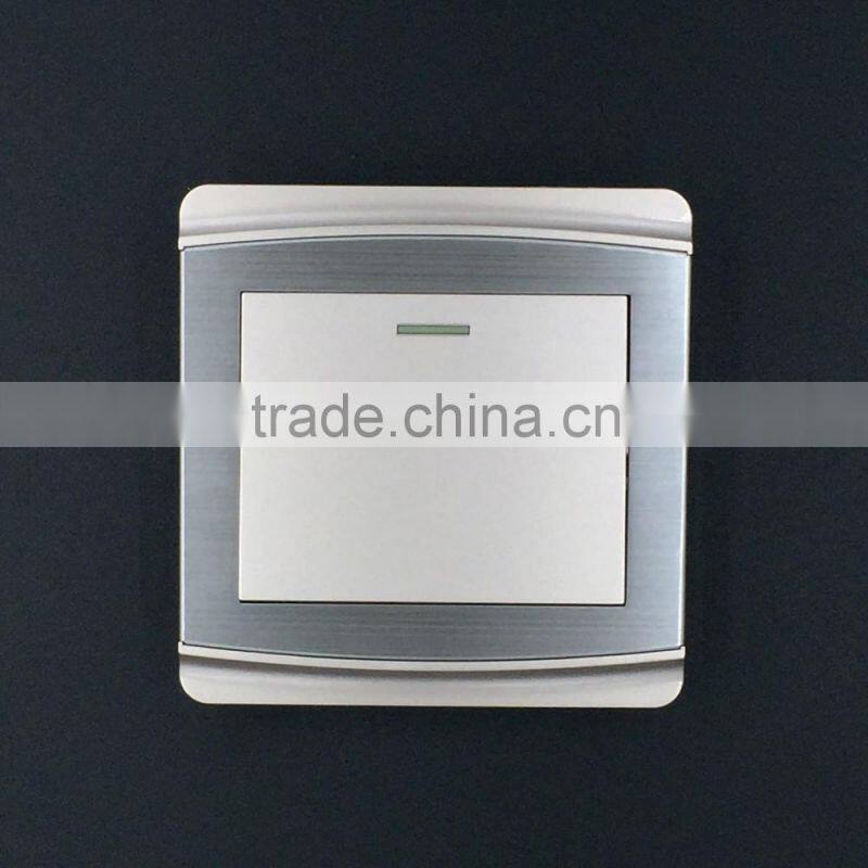 Noble one gang one way stainless steel drawing switch