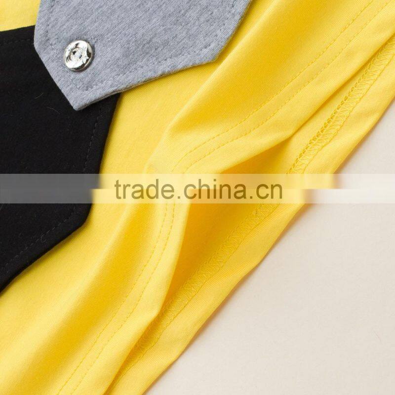 2015 Fashion Design England Gentleman Fashion Cotton Summer Short Sleeve Baby Boy Clothing Sets