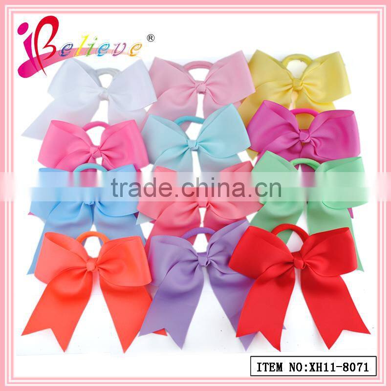 Nice ribbon bow hairgrip Irish special design lucky clover bow ribbon hair accessories (SYC-0043)