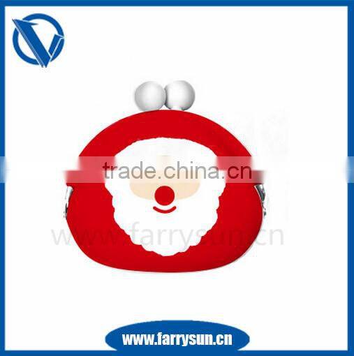 2015 Hot selling Christmas purses/silicone coin pouch/rubber women purse