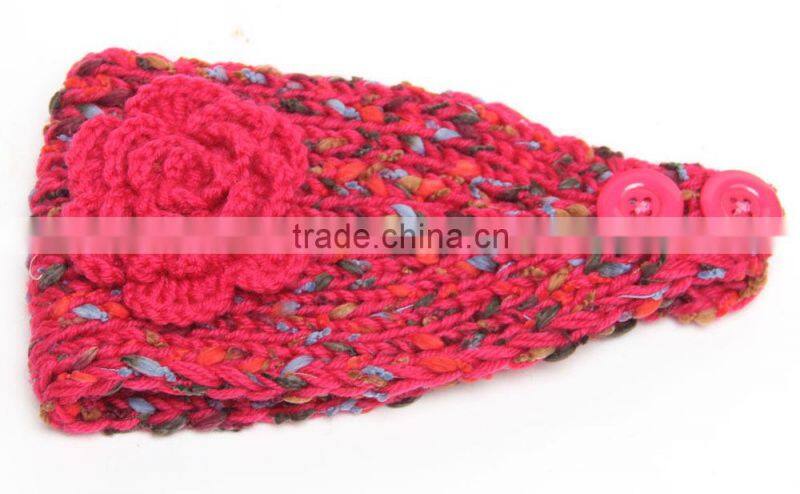 2015 New Patterns Fashion Women Ladies Flower Knitted Head Band