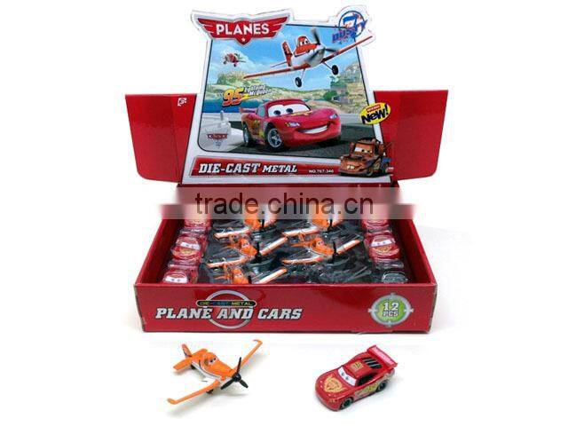 Popular children airplane toys and metal car toy