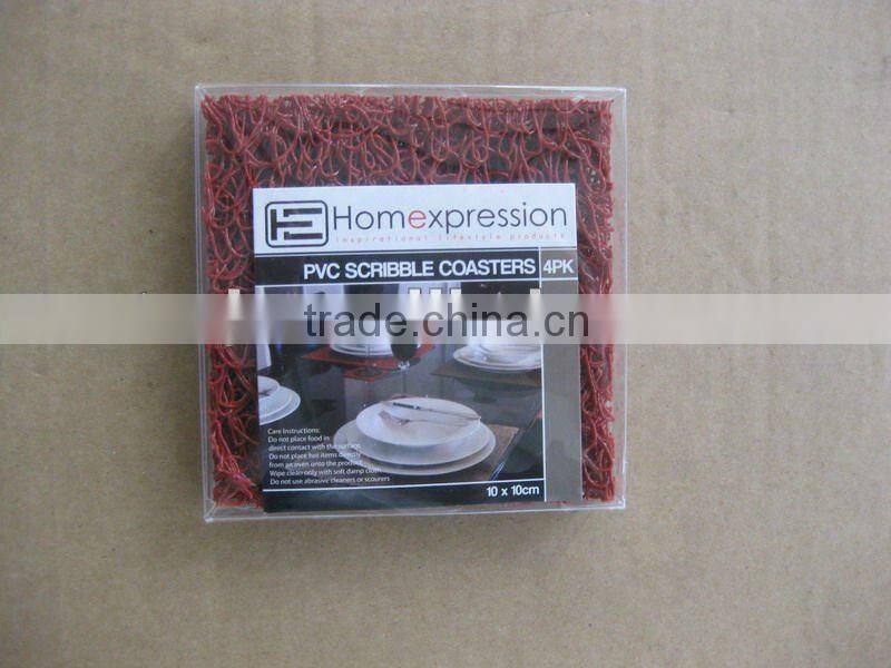 pvc cup mat/cup coaster(can meet REACH 17P standard)
