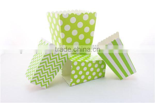 Pink Striped Treat Box Customized Popcorn Boxes