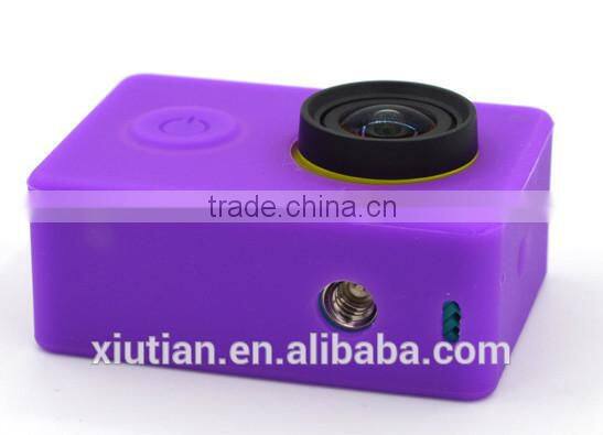 Hot Protective Soft Silicone Case Skin For Xiaomi Yi Action Camera + Lens Cover