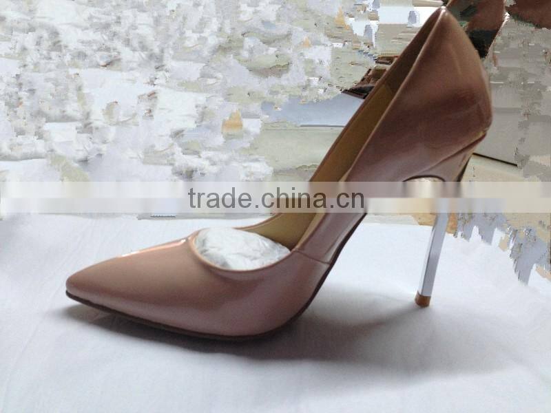 China women shoes factory 2016 high heels silver metal heels logo free change color allowed factory direct sexy stiletto shoes