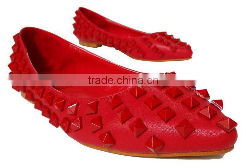 2015 Unique design flat shoes China classic red shoes with pointed toe