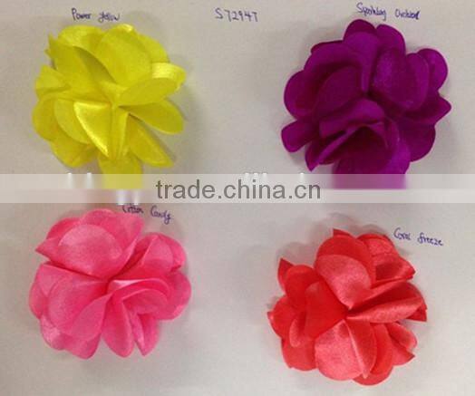 Handmade Satin Fabric Rosettes For Kids Wear --- S1420