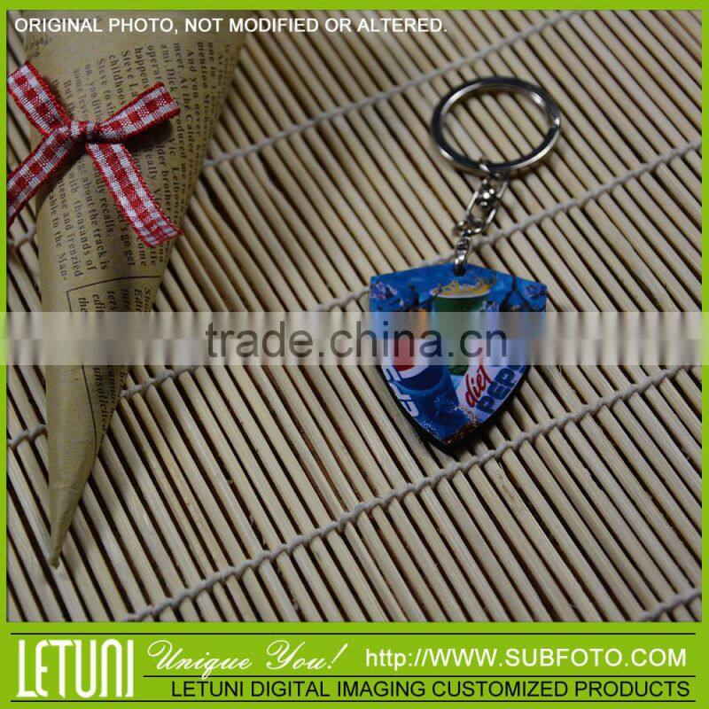 2015 new custom wood mdf keychain