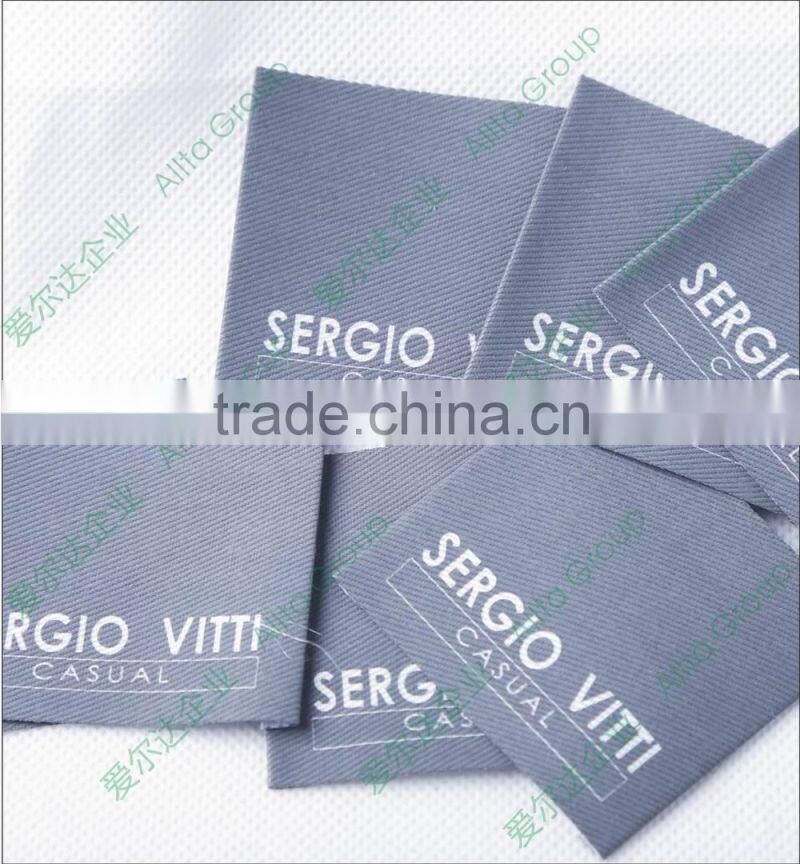 Custom colorful printed satin label for clothing