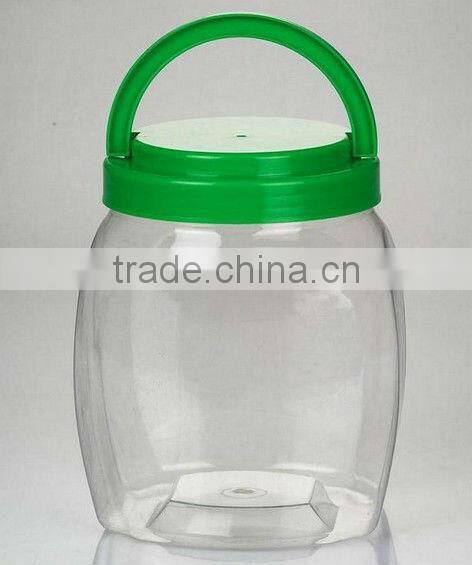 2.5L Food grade plastic food bottles with handle screw lid