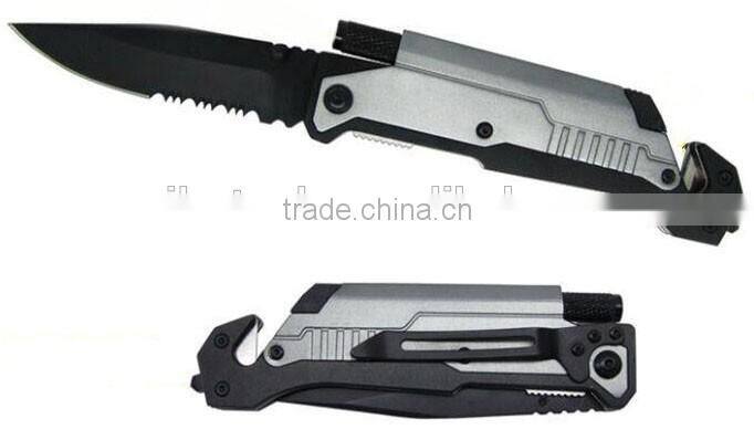 Aluminum handle multi survival camping knife