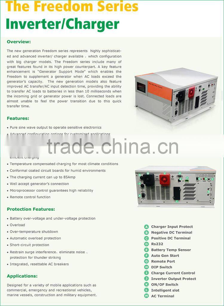 EverExceed 2016 high quality 2000w Pure Sine Wave Solar Power Inverter with Charger