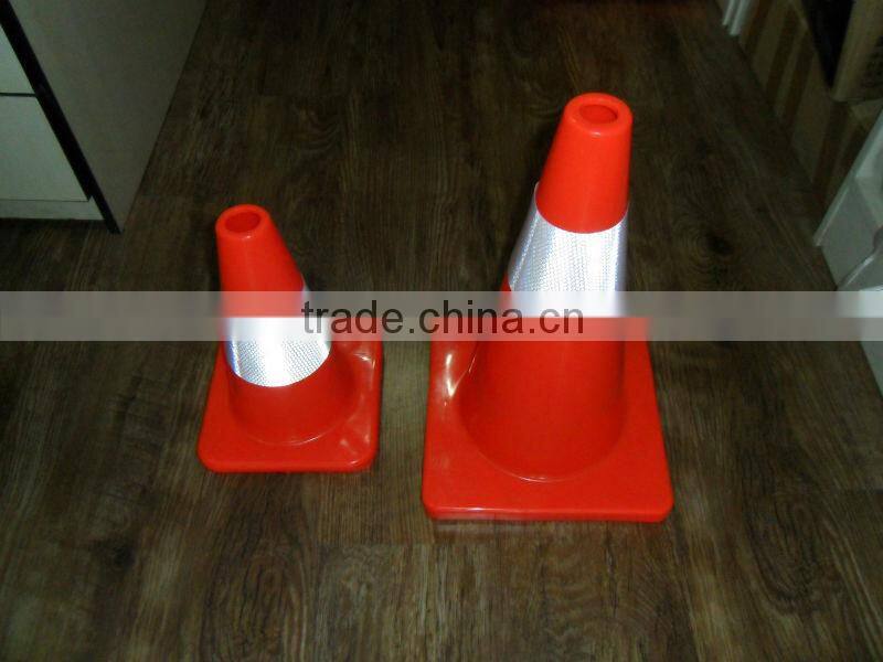 Roadway safety Reflective flexible colored pvc traffic cone