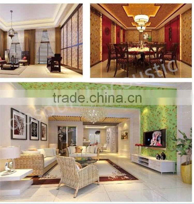 Eco-Friendly Sound Insulation Polyester Fiber Acoustic Ceiling Panel for living room decoration