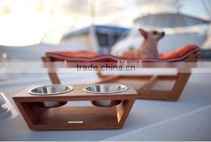 Bamboo Dual Dog Bowls