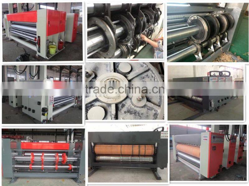 Semi automatic corrugated carton flexo 4 colors printing slotting die cutting machine
