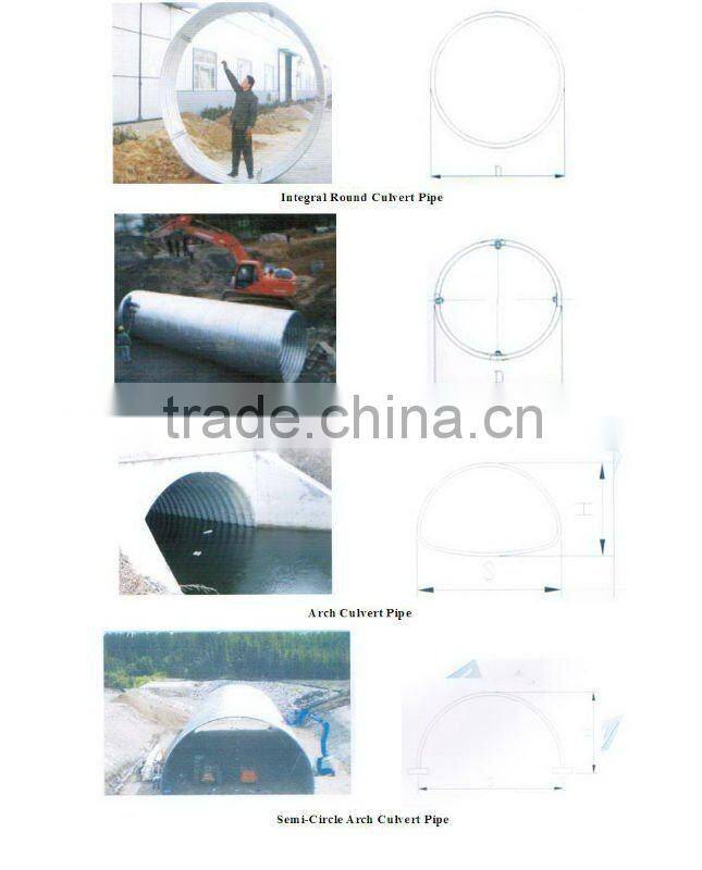 Painted large diameter currugated metal pipe