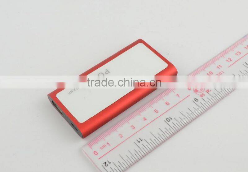 mini metal slim power bank with company logo print service best price on Alibaba golden supplier