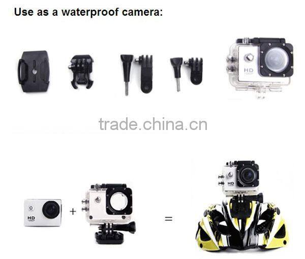 2014 Most Popular SJ4000 Sport Camera Full set Mounts Accessory Bicycle Scooter Helmet Mount Holder Sports DV Fitting for SJ4000