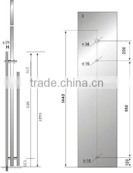 Popular in market stainless steel door hardware locker handle