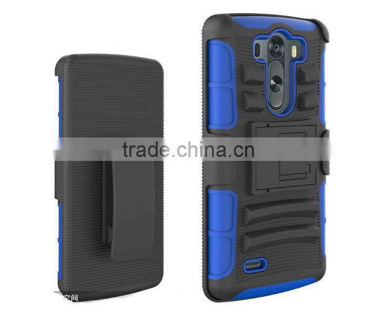 Rugged Hybrid Belt Holster Hard Case,shockproof case for LG G3 MINI
