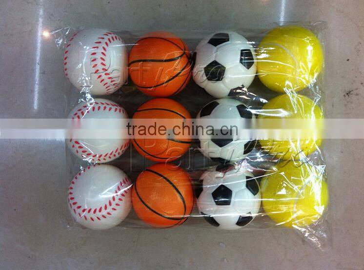Partypro Zhejiang Factory Hottest Soft Ball Custom logo PU material Stress Round Ball with Smile