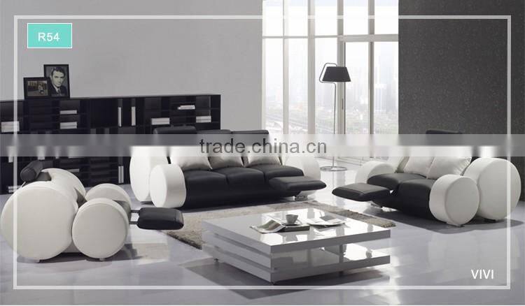 Funky furniture R54 round armrest modern recliner sofa