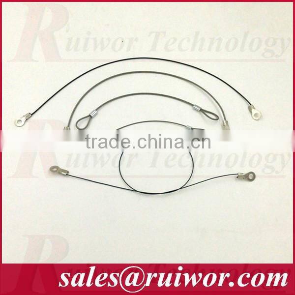 Stainless steel wire rope with eyelet on both sides / any sizes can be customized