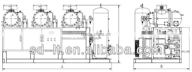 JZHLG Series Middle Temperature Screw Compressor Racks