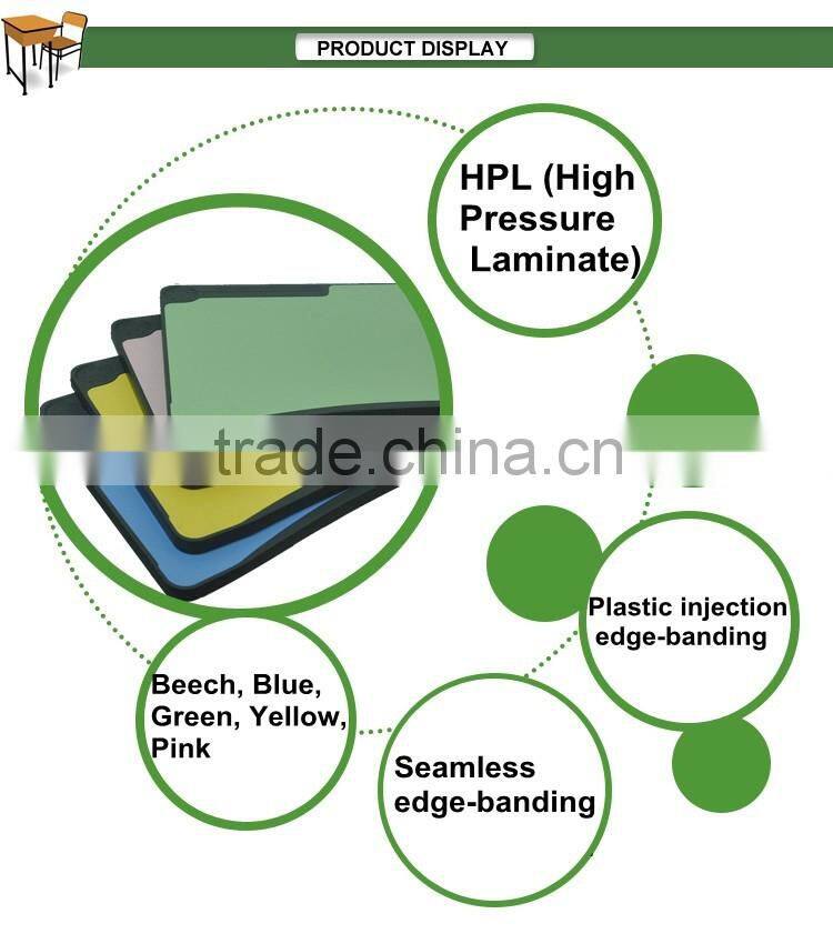 new design wood color school desk and bench