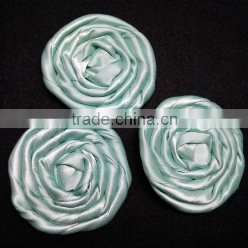 Satin Ribbon Flower,Rolled Ribbon Rose