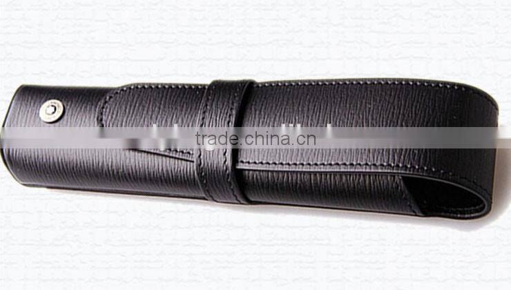 real leather pen holder pouch case in multi color with logo,pen bag leather