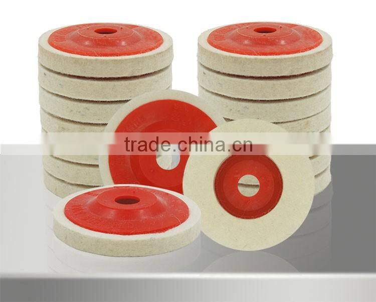 100mm wool abrasive felt polishing wheel