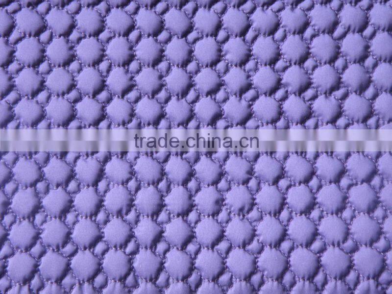 Padded winter embroidery quilting jacket/garment fabric