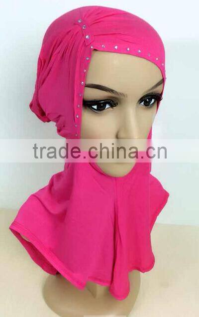 C066 new style big size ninja inner underscarf with rhinestones,full underscarf to cover neck
