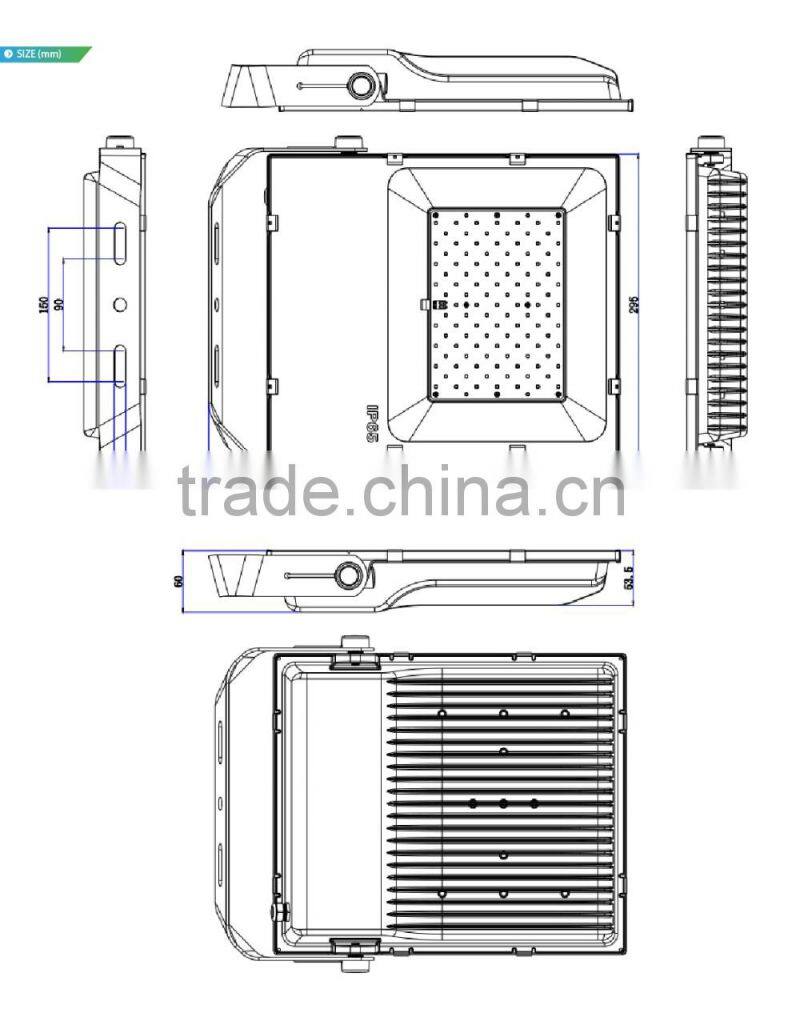 Free Lighting Design, Promotional Price, 5 Years Warranty, CE ROHS Approved, 120W Meanwell LED Flood Light