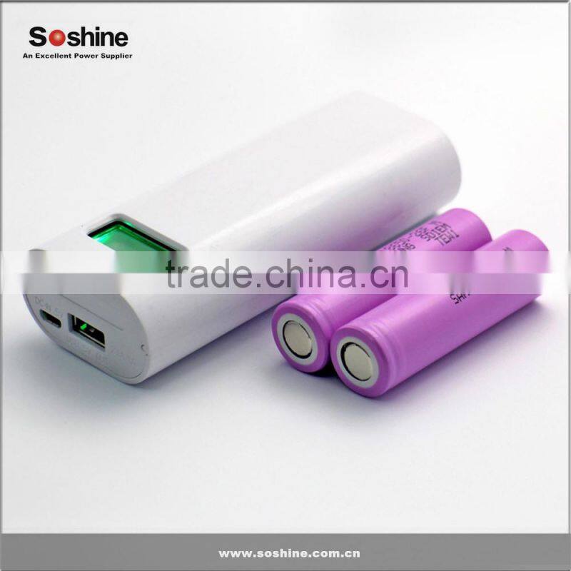 Soshine E4S 18650 battery Portable 5200mAh Power Source Bank w/ Micro USB Cable for IPHONE + More