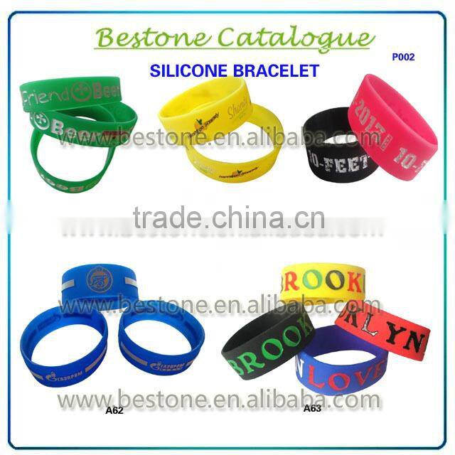 2015 the newest Silicone Bracelet silicone titanium pain relief sports bracelet