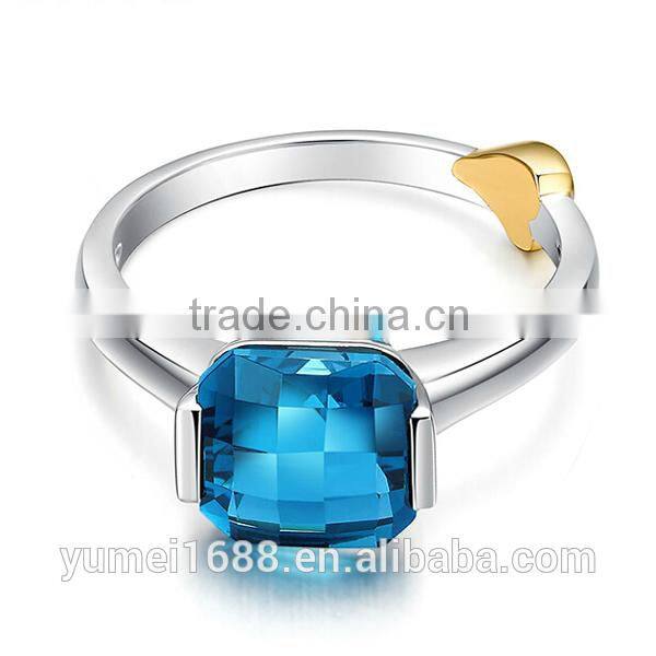 One Single Stone Engagement Ring 925 Sterling Silver With Rhodium Plated