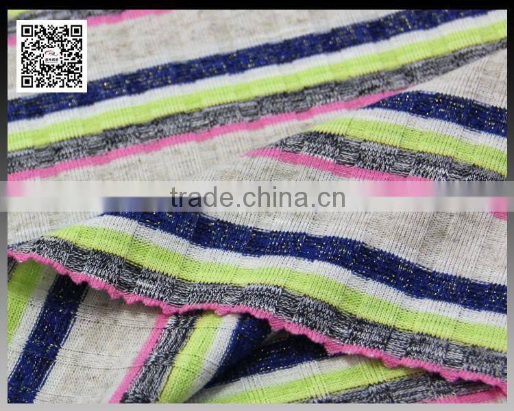 2016 factory direct sell for young lady's fashional T/R/L rib knitted fabric