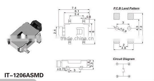 Tact switch &Miniature Type Digital Camera Push bottom Tact Switch