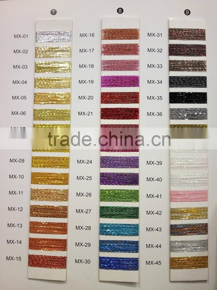 Best choice high quality colorful MS-TYPE metalic yarn on machine embroidery