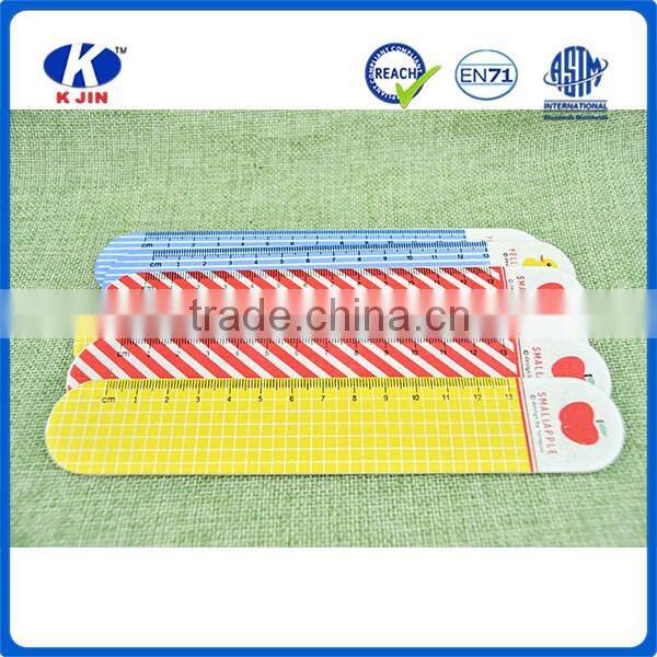 2016 New arrival custom 13cm wooden rulers for children with printing