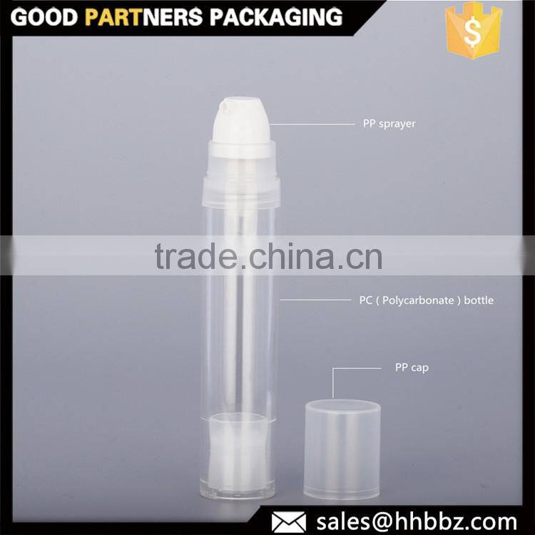 Super March Purchasing clear plastic refillable 10ml airless pump bottle