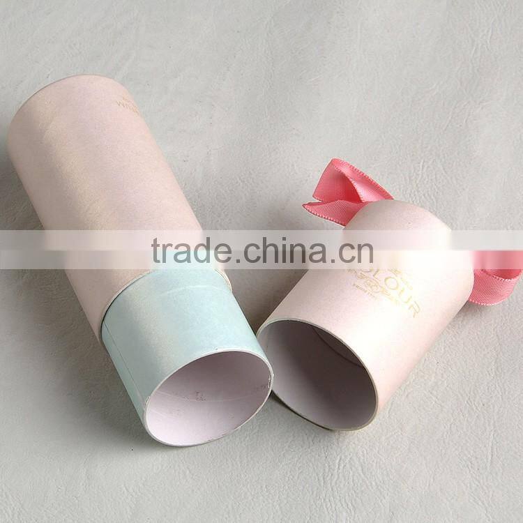 Round packaging box with double layers for calligraphy and painting