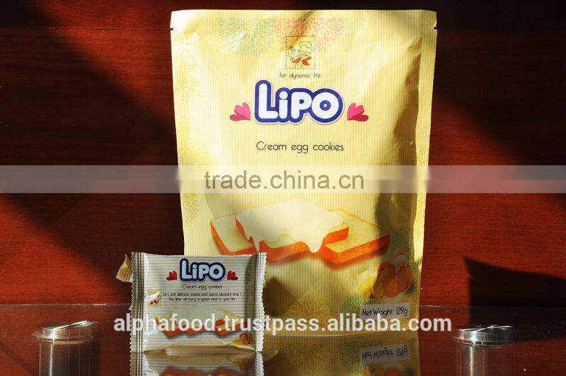 LIPO CREAM 129G/BAG EGG COOKIES - FINE BISCUITS
