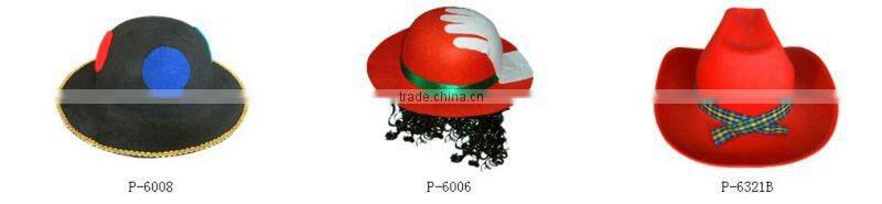 Manufacturers customizable carnival party foam hats comb plush carnival hat